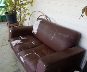 COUCH: Brown, Outdoor