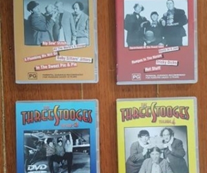 Three Stooges DVDs x 4