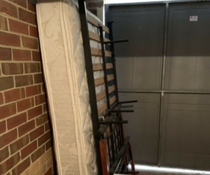 King single Sleepmaker mattress with bed frame