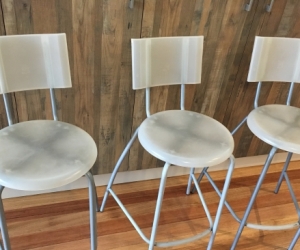 Three IKEA bar stools in good condition
