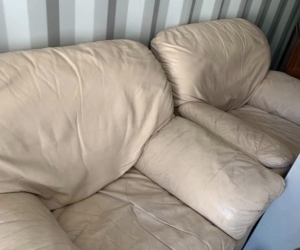 2 leather chairs