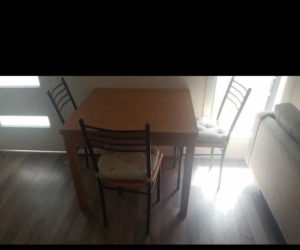 Extend able table and 3 chairs