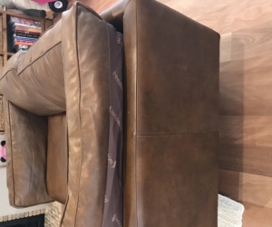 Freedom brown leather sofa 2.5 seater