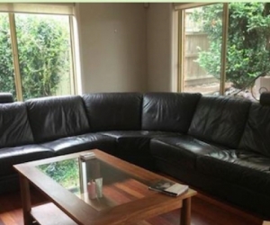 Large 8 seater leather couch