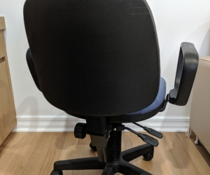 Adjustable Office Chair - Blue Fabric