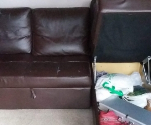 Convertible sofa bed (double) with storage