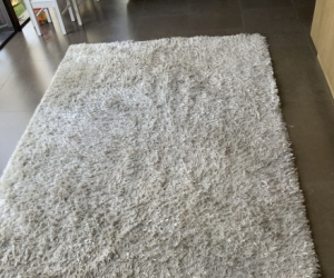 Beige shag rug