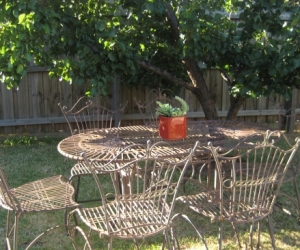 7 Piece Wrought Iron Garden Setting