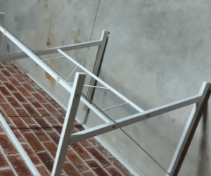 White desk base