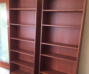 Two IKEA Billy bookcases