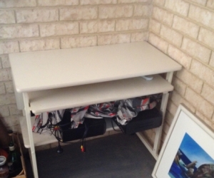 Handy desk with slide out tray
