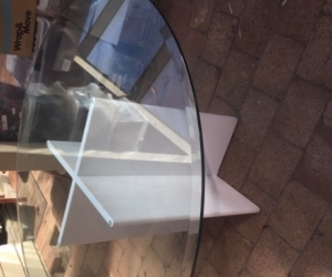 Glass-topped table