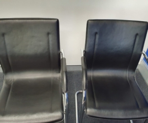 2 X LEATHER CHAIRS