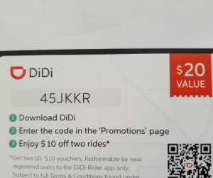 Free $20 Didi credit