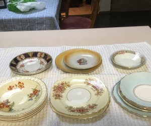 Fine bone China plates. Odds and ends