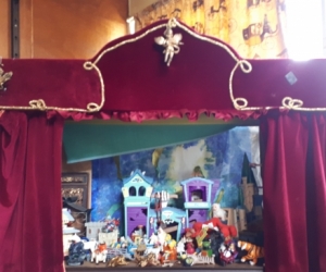 Home-made puppet theatre