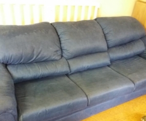 big blue sofa-bed couch - super roomy & comfy as sofa or bed!