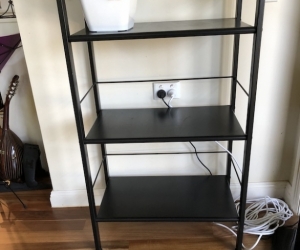 Open Black Metal Shelves