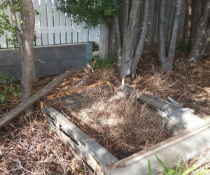 Old lift ramp metal for scrap