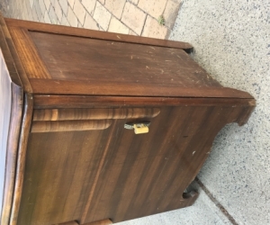Treadle sewing table cabinet