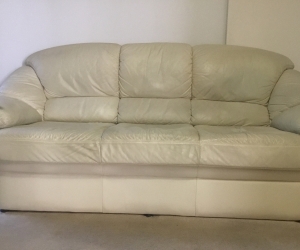 Leather 3 seat Sofa bed