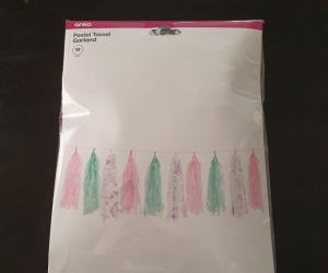 Party items balloon sticks and tassel garland