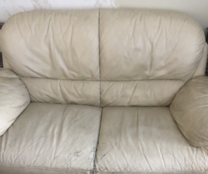 2.5 and 3 seater leather couch