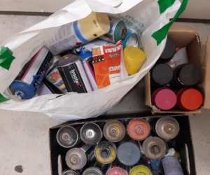 aerosol paint cans