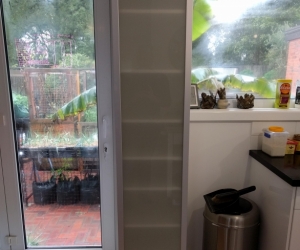 Ikea cupboard with glass door