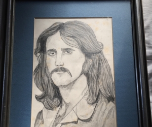 Framed pencil portrait Box Hill VIC