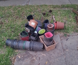 Plastic plant pots