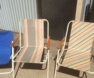Fold up chairs for beach, deck etc