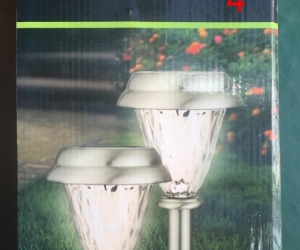 Solar-powered Path Lamps (4) with Warm White LEDs