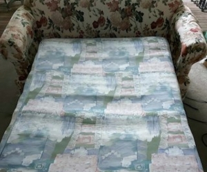 Floral sofa bed