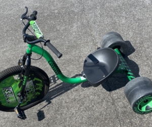 Kids mean and green trike tricycle,