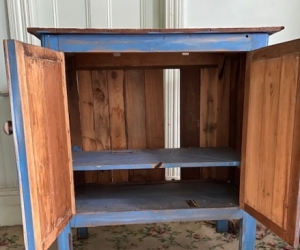 Shabby Chic large Blue Cabinet with 2 doors