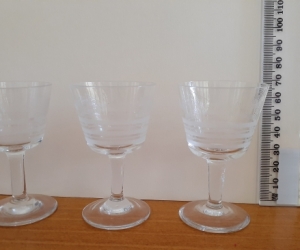 Three liqueur glasses