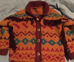 Hand-knitted cardigan - 4 year old size