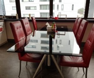 Glass Dinning Table + cabinets