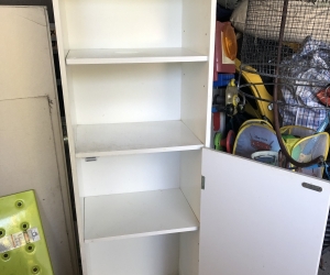Tall white cabinet