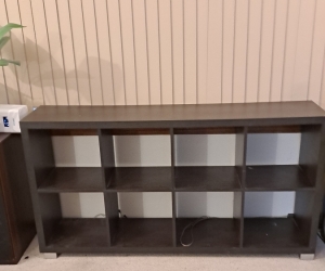 Bookshelf and couch