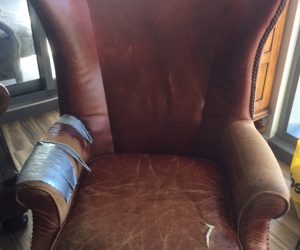 2 leather sofas to offer