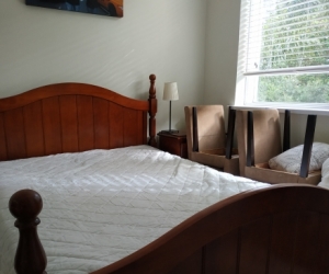 Double Bed, Mattress + Side Tables