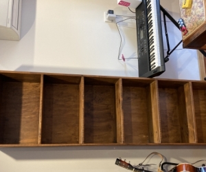 Timber bookshelf