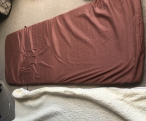 Camp mattress single bed, foam with removable cover