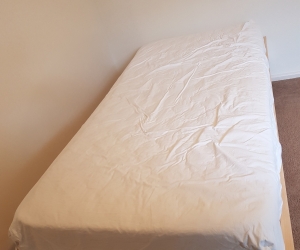 2 single beds with woollen underlays