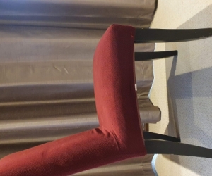 Burgundy Dining Chairs including Covers x 14