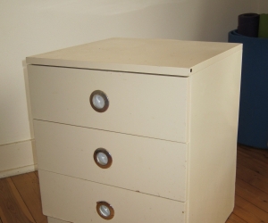 Bedside tables (2) with 3 drawers
