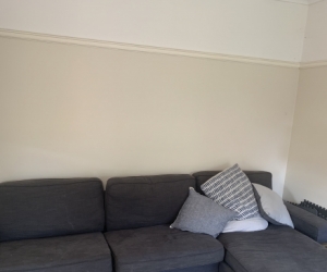 Grey IKEA Chase lounge suite.