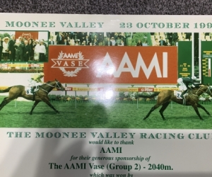Photo of Diatribe winning the AAMI Vase in 1999